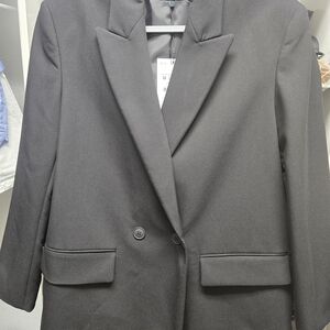 Zara Black Double-Breasted Blazer